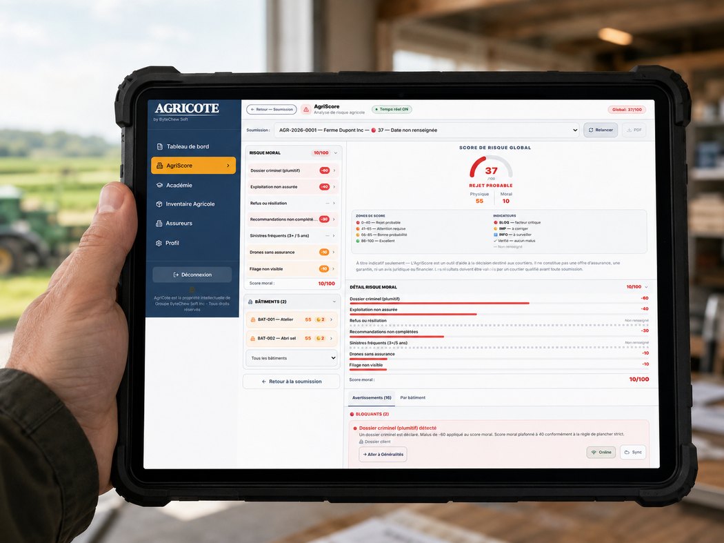 AgriScore — analyse de risque agricole