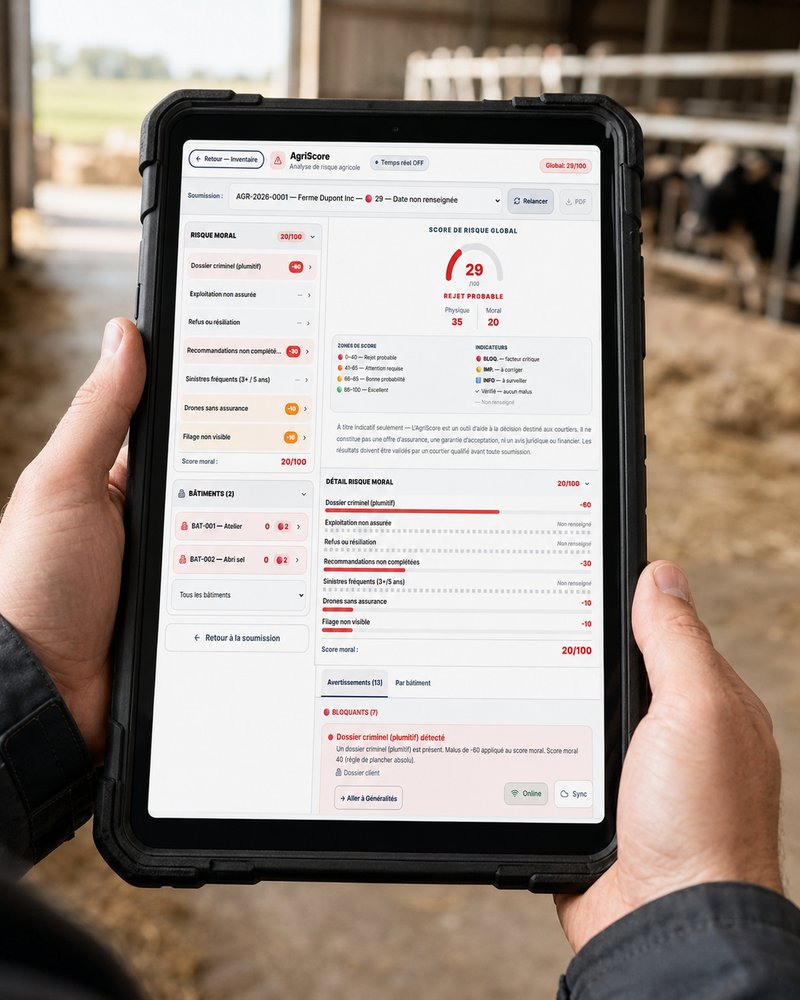 AgriScore — analyse de risque agricole